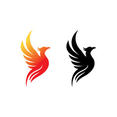 Modern Phoenix Logo Illustration vector design White background