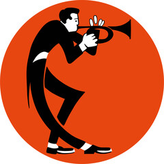 Mid-Century Jazz Trumpet Player © Atticus