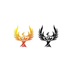 Modern Phoenix Logo Illustration vector design White background