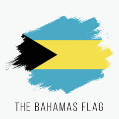 The Bahamas Vector Flag. The Bahamas Flag for Independence Day. Grunge The Bahamas Flag. The Bahamas Flag with Grunge Texture. Vector Template.