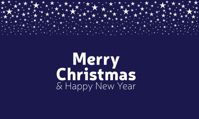 Christmas light stars and with text merry Christmas on with dark background vector.