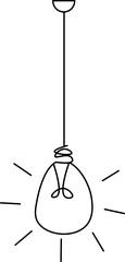 Lightbulb illustration. Ideas, brainstorming, solution, lightbulb electricity design. Vector Illustration.
