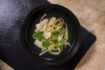 Noodles with broth