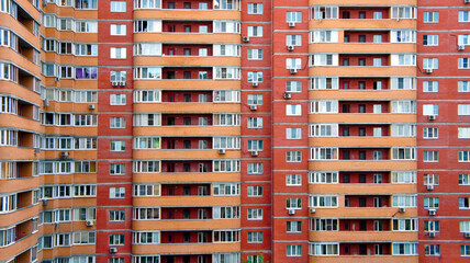 Fototapeta na wymiar An Apartment Building in Krasnogorsk