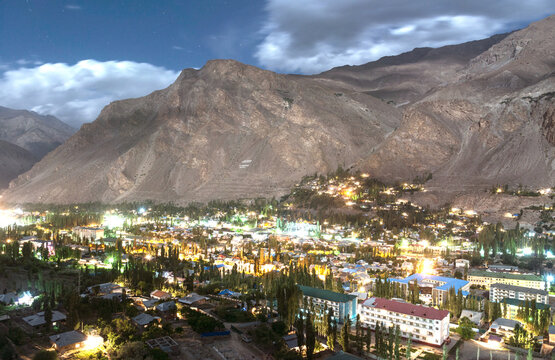 View of the town of Khorog, Tajikistan