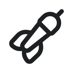 Dart Icon with Outline Style