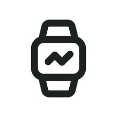 Smartwatch Icon with Outline Style