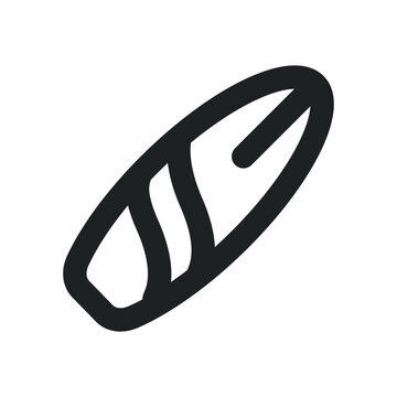 recommend clip art: Surfing Board with Outline Style