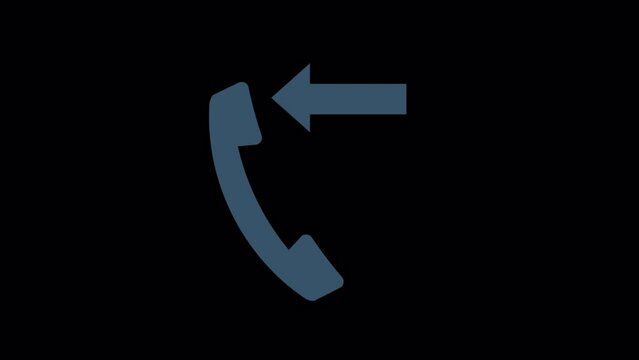 Animated contact us icon with a phone ringing, designed in flat icon style, business or finance concept icon
