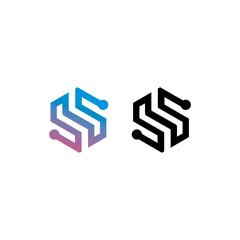 letter s logo icon template