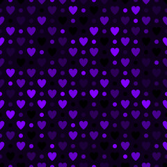Mosaic purple heart pattern. Decorative Vector texture for Valentines Day