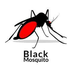 Mosquito logo with blood