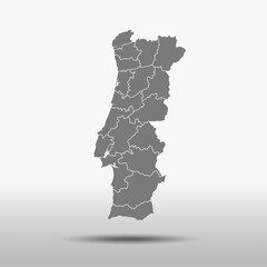 Fototapeta premium map of Portugal