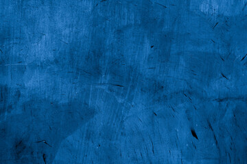 Old wall pattern texture cement blue dark abstract  blue color design are light with black gradient background.