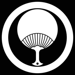 家紋です。丸に団扇（うちわ）といいます。