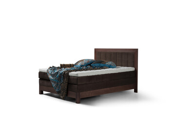 double bed on white backdrop