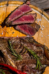 Pieces of beef on the bone