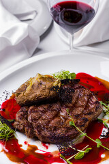A piece of grilled beef