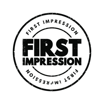 First Impression Text Stamp, Concept Background