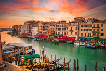 Fototapeta na wymiar Grand Canal, Venice, Italy at Dusk