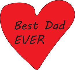 BEST dad ever vector illustration image clipart editorial content