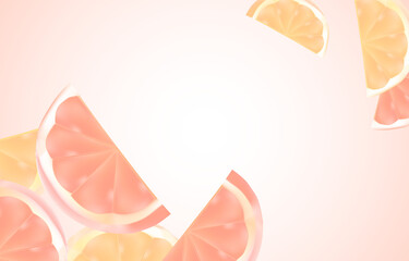 Fresh Healthy Food Orange Fruit Pastel Color Background