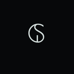 Fototapeta premium Creative Professional Trendy and Minimal Letter GS Logo Design in Black and White Color, Initial Based Alphabet Icon Logo in Editable Vector Format