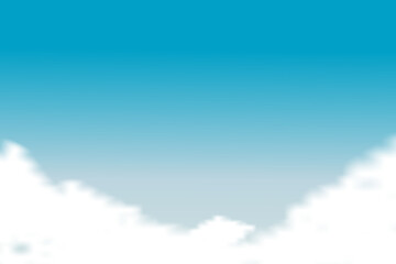 Blue Sky vector. Background with clouds on blue sky.