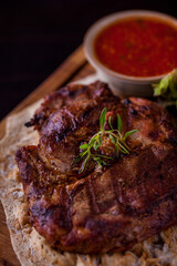 Grilled pork meat