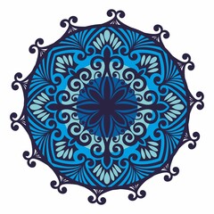 Mandala. Round Abstract Objects Isolated On White Background. Ethnic Decorative Element