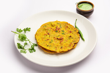 cheela, Chilla or Chila is a Rajasthani breakfast dish generally made with gram flour or besan