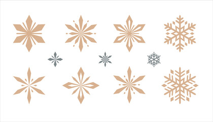 Gold and dark grey snowflakes pattern