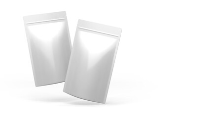 Chips snack Standing pouch with blank space 3D illustration rendering object for mockup