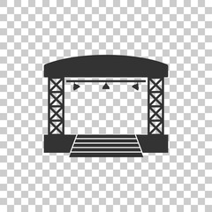 Concert stage icon. Scene isolated on transparent background.
