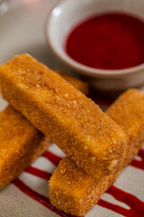 Camembert fries with cranberry sauce