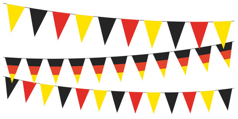 Garlands of Germany on a white background	