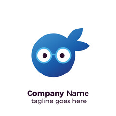 Naklejka premium geek ninja logo professional simple logo vector illustration design template