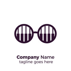geek piano logo professional simple logo vector illustration design template