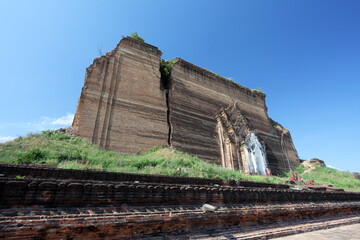 The Mingun Pahtodawgyi, an incomplete monument pagoda in Mingun, Myanmar.