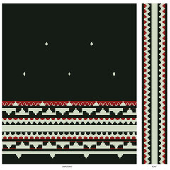 TAPIS LAMPUNG ABUNG CUCUK PINGGIR BLACK EDITION