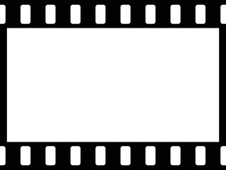 ネガフィルムのフレーム　横位置　ブラック