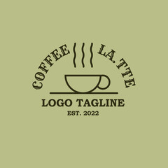 coffee latte logo. This logo is designed for a drink or cafe theme, or other culinary business