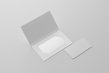 Rounded corner business card with bi fold holder