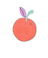 Illustration of the orange. Fresh, healthy, organic fruit