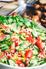 vegetable salad at a street food festival