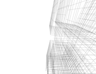 sketch of modern building