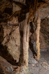 The historic Caves of Diros, a vast caves structure located near Pyrgos Dirou, Laconia, Mani peninsula, Peloponnese, Greece