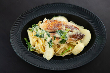salmon and turnip spaghetti for dinner
かぶとサーモンのパスタ