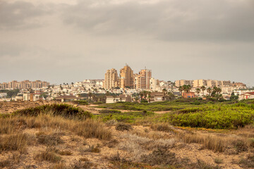 Fototapeta premium Vega Baja del Segura - Torrevieja - Vista y paisajes de la Playa de la Mata y su entorno