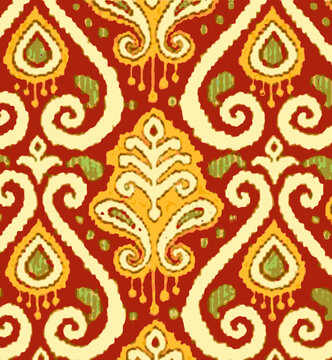 Ikat printing textile pattern wallpaper